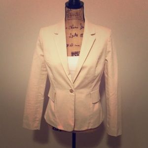 Cream Peplum Blazer